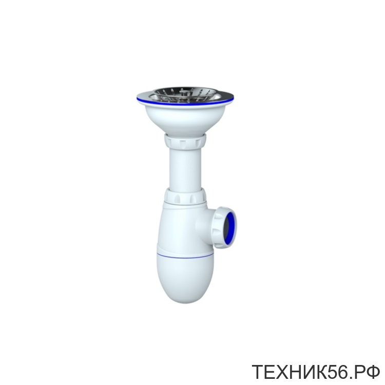 Сифон 3 1/2" без перелива, без гофры B412P UNICORN Сифон 3 1/2" без перелива, без гофры B412P UNICORN