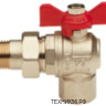 Кран шаровый 1/2" с американкой угловой, с уплотнением TIM DE2235N Кран шаровый 1/2" с американкой угловой, с уплотнением TIM DE2235N