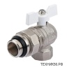Кран шаровый 1/2" с американкой угловой, с уплотнением TIM DE2235N Кран шаровый 1/2" с американкой угловой, с уплотнением TIM DE2235N