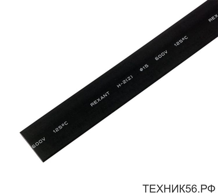 Термоусадочная трубка 14/7мм (1м) чёрная General