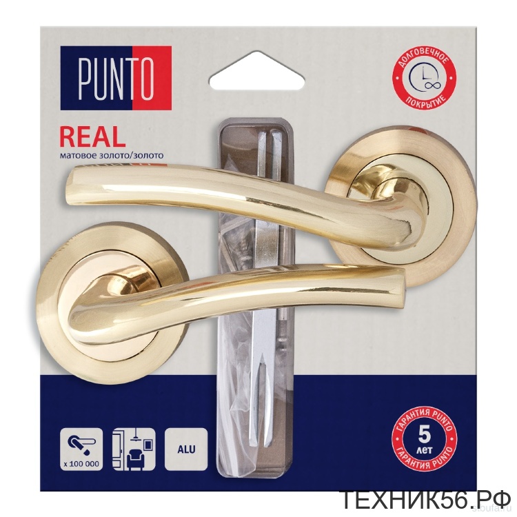 Комплект ручек мат. золото PUNTO LM/A R.TLK52.REAL/HD SG/GP-4