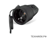 Штепсельное гнездо с/з с загл. каучук 2P+E 1x16А 220-240V IP44 UNIVersal 602228