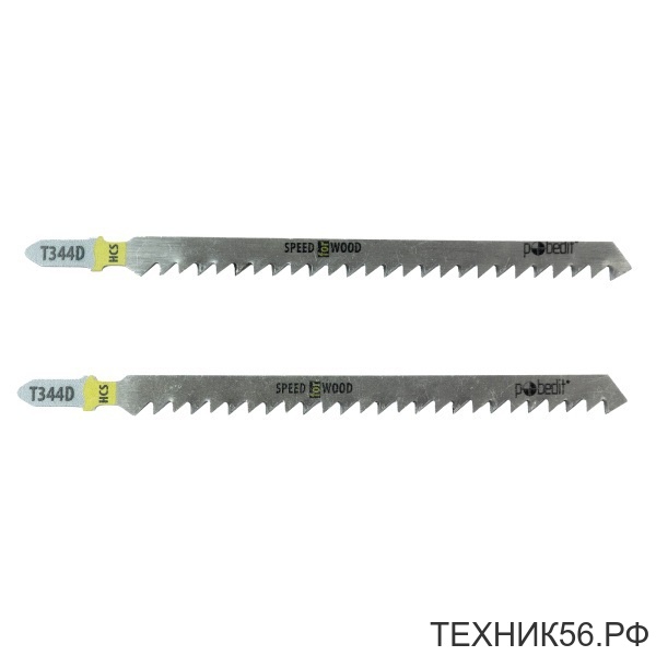 Полотно для лобзика по дереву, шаг 4мм, 150мм (2шт) T344D