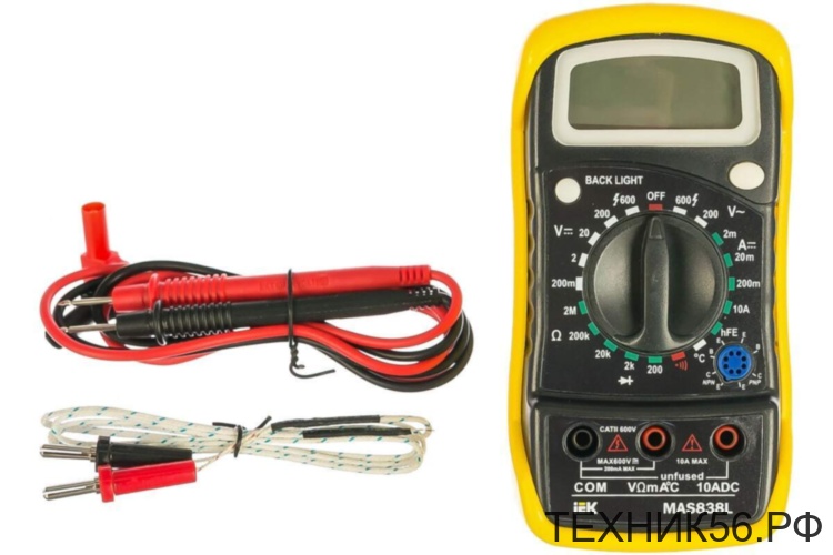 Мультиметр MAS838, AC(600V) DC(600V/10A) R(2МОм) F(40..400Гц) t (-20..1000С), диод-тест, прозвон Мультиметр MAS838, AC(600V) DC(600V/10A) R(2МОм) F(40..400Гц) t (-20..1000С), диод-тест, прозвон