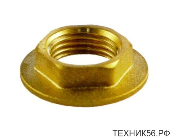Контргайка 3/4" с бортиком, латунь