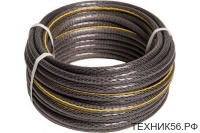 Шланг ПВХ d=18мм 3/4", 25 п.м.  с желтой полосой, GARNET GREY