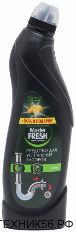 Средство для устранения засора ГЕЛЬ 750мл Master FRESH Средство для устранения засора ГЕЛЬ 750мл Master FRESH