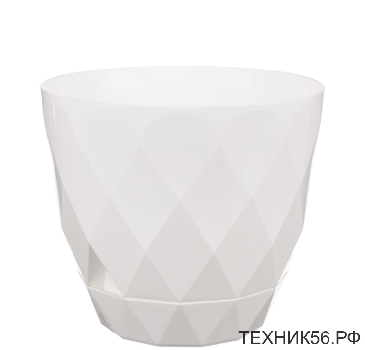 Горшок 1,3л Laurel белый (d145мм, В125мм) с поддоном