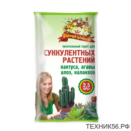 Грунт для суккулентов 2,5л (кактус, агава, алоэ, калонхоэ) "ЦАРИЦА ЦВЕТОВ" Грунт для суккулентов 2,5л (кактус, агава, алоэ, калонхоэ) "ЦАРИЦА ЦВЕТОВ"