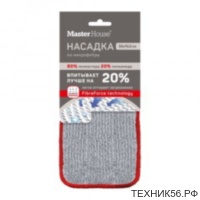 Насадка сменная для швабры, микрофибра на липучке 10,5*33см MasterHouse 75113