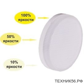 Лампа светодиодная GX53, 10Вт рег. яркости без диммера 4200K 27x75 Premium T5CV10ELC