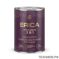 Грунт-эмаль по ржавчине 3в1 ERICA 0,8кг чёрная