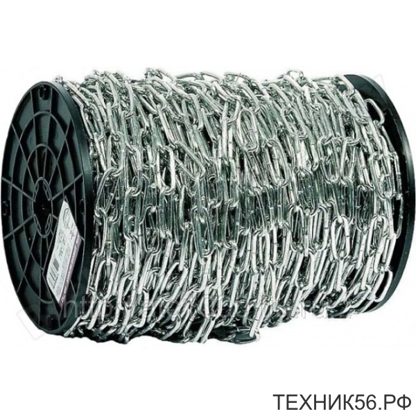 Цепь 8мм длиннозвенная сварная, цинк DIN 763 (цена 1м) STARFIX