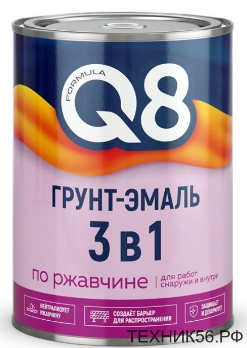 Грунт-эмаль по ржавчине 3в1 FORMULA 0,8кг синяя Грунт-эмаль по ржавчине 3в1 FORMULA 0,8кг синяя