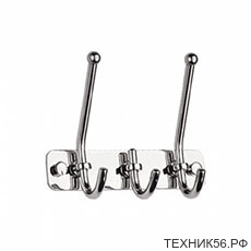 Крючок на планке 3 крючка L201-3 Ledeme Крючок на планке 3 крючка L201-3 Ledeme