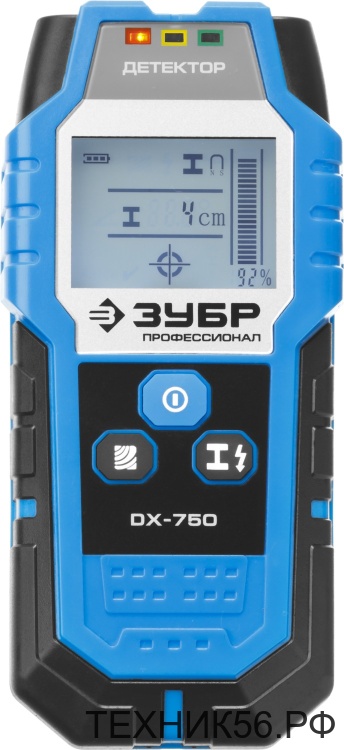 Детектор проводки ЗУБР DX-750 (металл 100 мм, дерево 20 мм, проводка 50 мм)