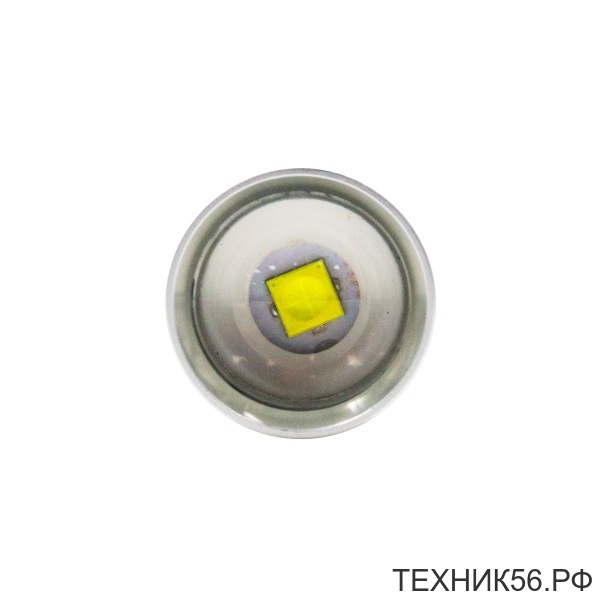 Фонарь светодиодный аккум. 1LED + 7 SMD, IP44, алюминий, регул. фокус Jilion