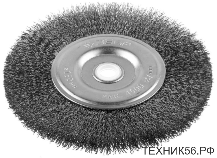 Щетка 200/12,7/16мм дисковая для точильно-шлифовального станка, витая сталь 0,3мм STAYER