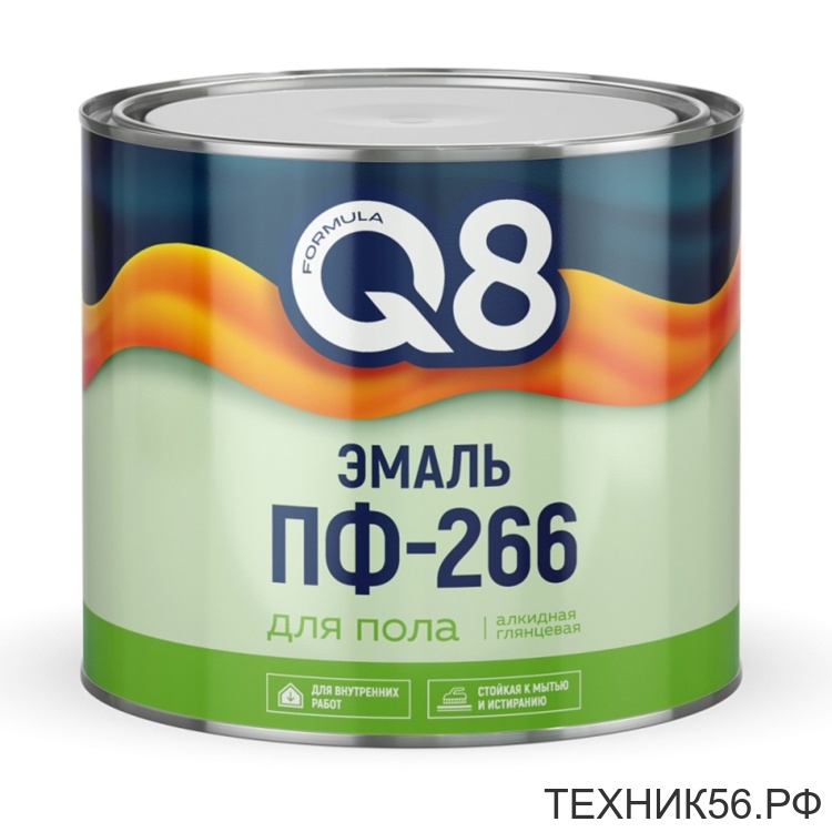 Эмаль ПФ-266 FORMULA Q8 красно-коричневый для пола 1,8кг
