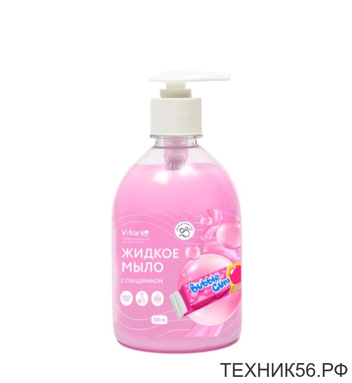 Жидкое мыло для рук 0,5л BubbleGum Vitano Жидкое мыло для рук 0,5л BubbleGum Vitano
