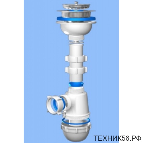 Сифон 3 1/2" без перелива, без гофры (А0150)