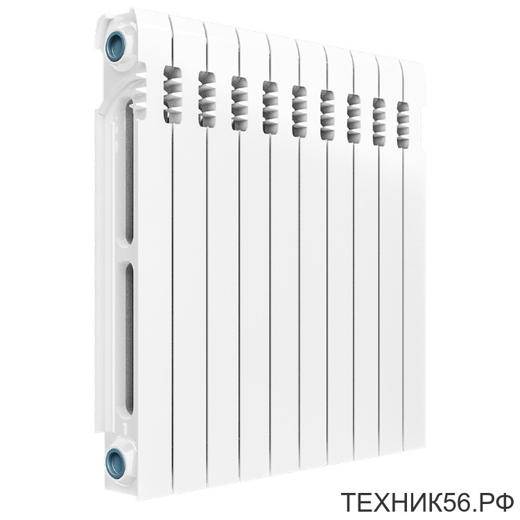 Радиатор евро чугун 10 секц 500 Qну=1240Вт RAL9016 Ogint