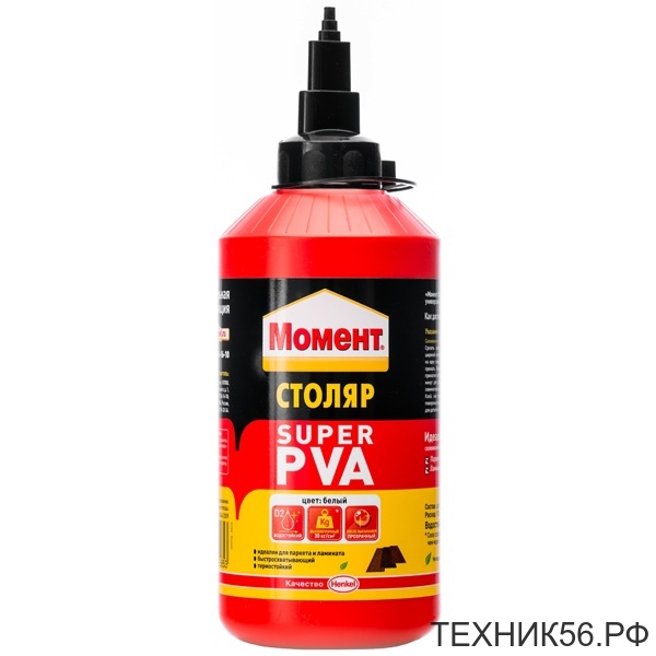 Клей ПВА Момент Столяр D2 750г белый (422988)