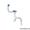 Сифон 3 1/2" нерж. чашка с прямоугольным переливом B425P UNICORN
