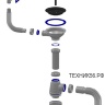 Сифон 3 1/2" нерж. чашка с прямоугольным переливом B425P UNICORN