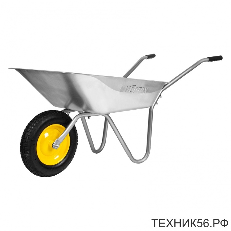 Тачка садовая, грузоподъёмность 70кг, объем 65л, 3.25-8