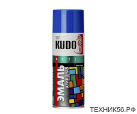 Эмаль синяя глянцевая алкидная, аэрозоль 520мл RAL 5005 KUDO KU-1011