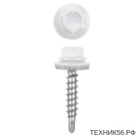 Саморез кровельный 4,8x35мм RAL 9003 (белый) (цена 1шт)