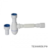 Сифон для писсуара, выпуск 40 или 50мм, с гофрой 40*40/50 K227 UNICORN K227