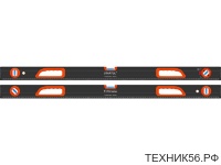 Уровень 100см магнитный STARTUL PROFI (ST2560-100M) (угл 90° 180° 45°, 1 поворотный глазок, линейка на корпусе)