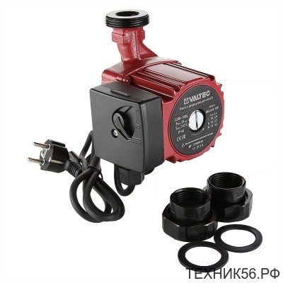 Насос циркуляционный VALTEC RS 25/6-180 с гайкой с проводом Насос циркуляционный VALTEC RS 25/6-180 с гайкой с проводом