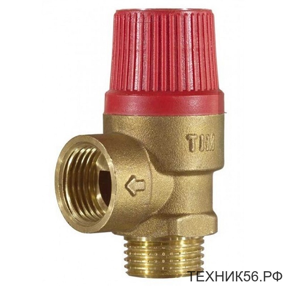 Клапан предохранительный 6 бар 1/2 вн/нар TIM BL22MF-K-6