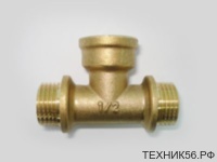 Тройник 3/4" ш/г/ш латунь