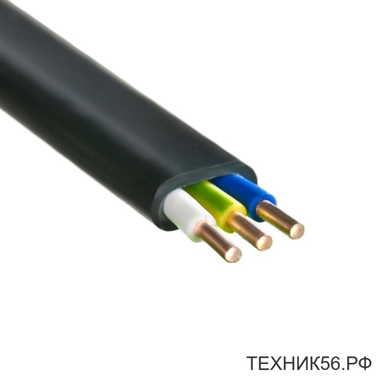 Кабель ВВГ 3*1,5 чёрный ТУ