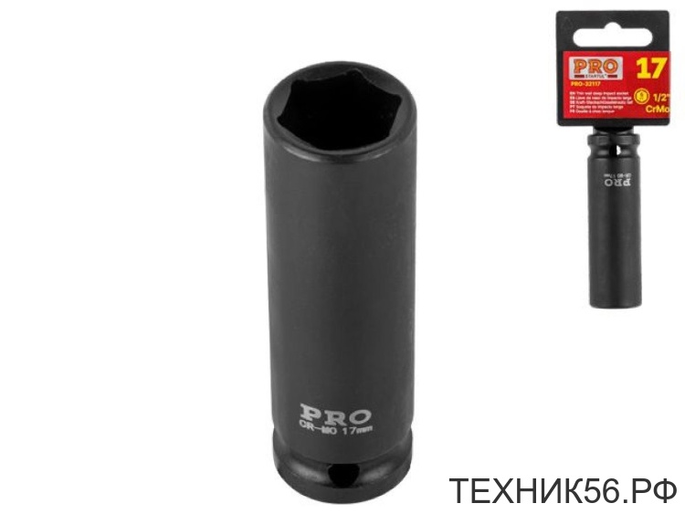Головка торцевая удлиненная 1/2" - 17 мм ударная PRO STARTUL