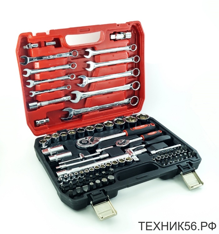 Набор инструментов, головки 1/2", 1/4", ключи, биты HEX, TORX, 82 предмета Политех Quality