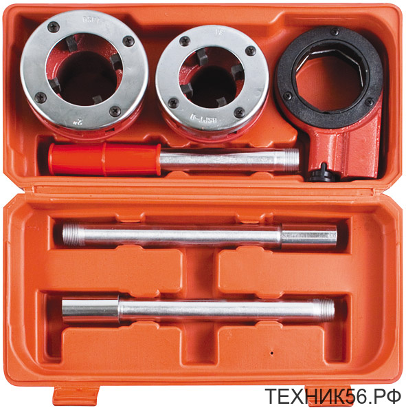 Набор клуппы трубные 1 1/2" - 2" с трещоткой Набор клуппы трубные 1 1/2" - 2" с трещоткой