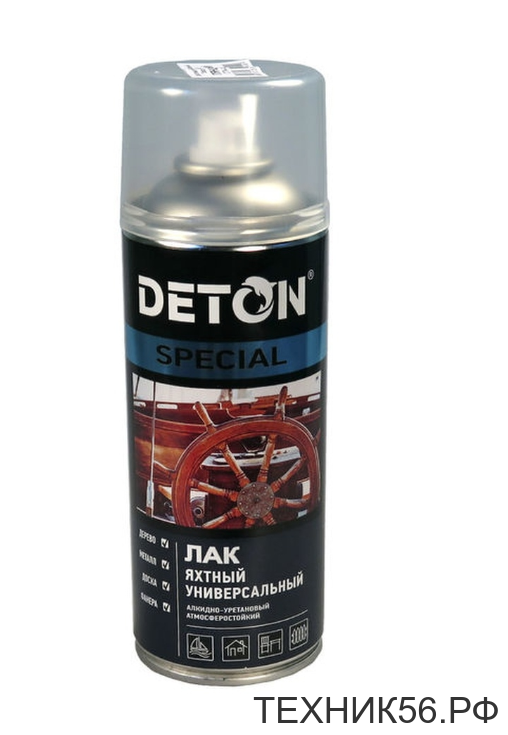 Лак яхтный универсальный "DETON Special", глянцевый Аэрозоль 520 мл Лак яхтный универсальный "DETON Special", глянцевый Аэрозоль 520 мл