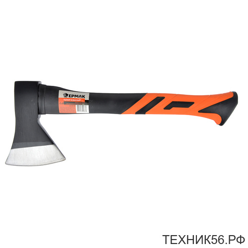 Топор 600г с фиберглассовой двухкомпонентной ручкой кованый ЕРМАК 662-428