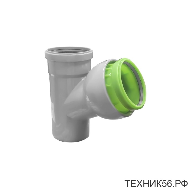 Тройник канализац. ПП 110х110 угол регулируемый 45-88C Тройник канализац. ПП 110х110 угол регулируемый 45-88C