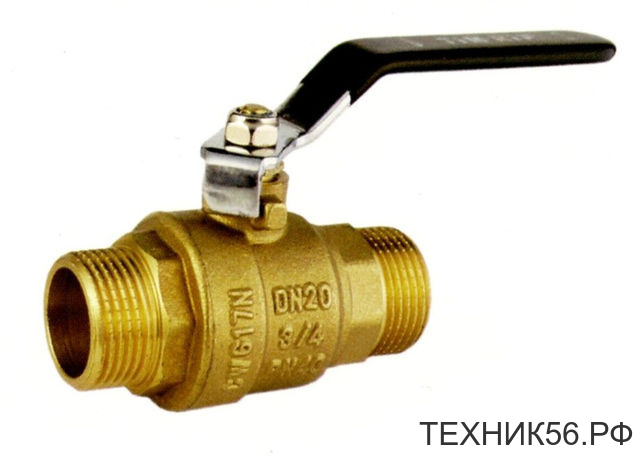 Кран шар. 1/2" ш/ш ручка (латунь)