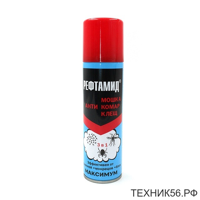 Аэрозоль Рефтамид Максимум 147мл (от комаров, мошек и клещей)