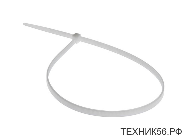 Хомуты нейлоновые, белые, 3,6мм х 200 мм, 100 шт