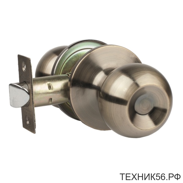 Ручка защелка круглая - бронза DK672 AB-PS