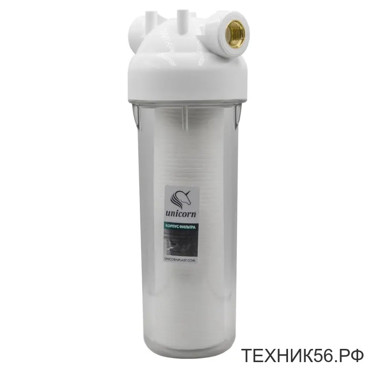 Фильтр магистральный 1/2" для холодной воды 10" SL, до 6 бар UNICORN KSBP_1/2_PS Фильтр магистральный 1/2" для холодной воды 10" SL, до 6 бар UNICORN KSBP_1/2_PS