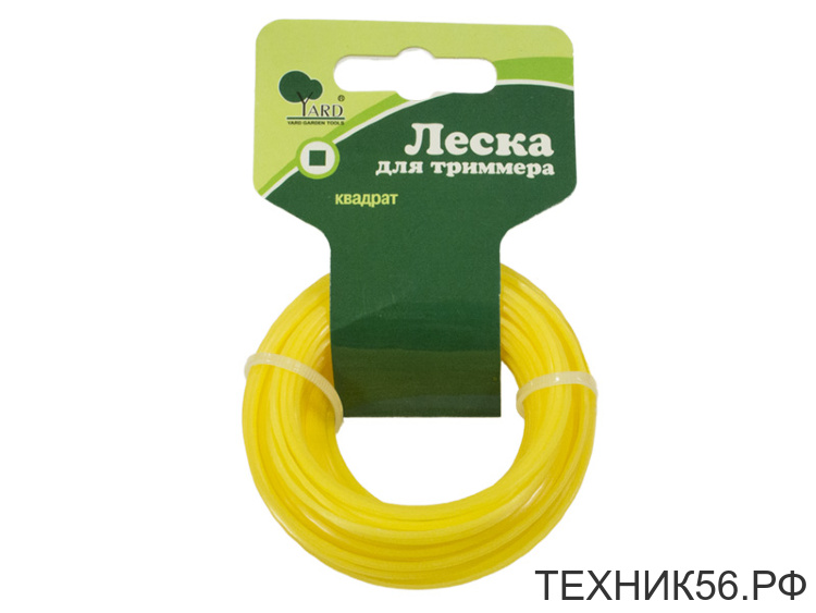 Леска для триммера 3мм квадратная, длина 15м